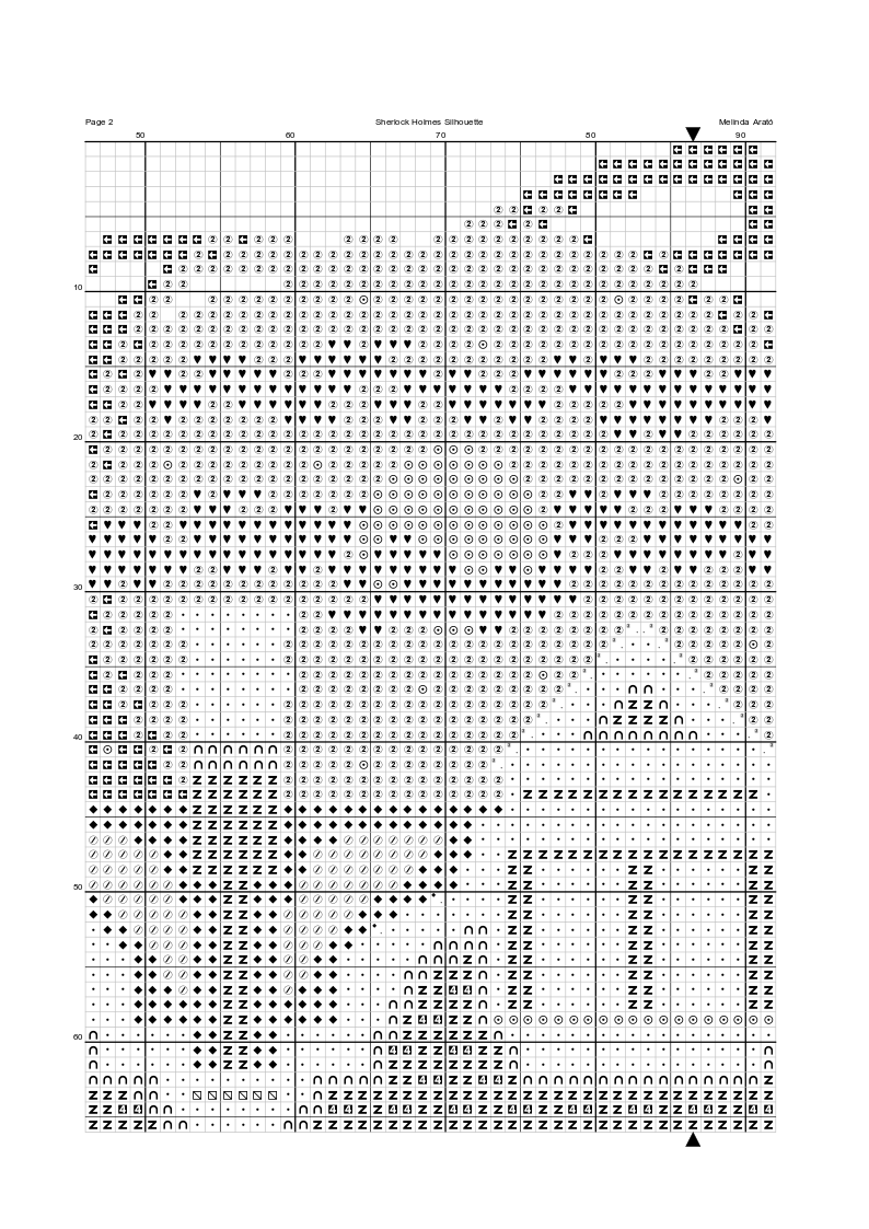 Sherlock Holmes Inspired Silhouette Cross Stitch Patterns. Instant PDF Download 008