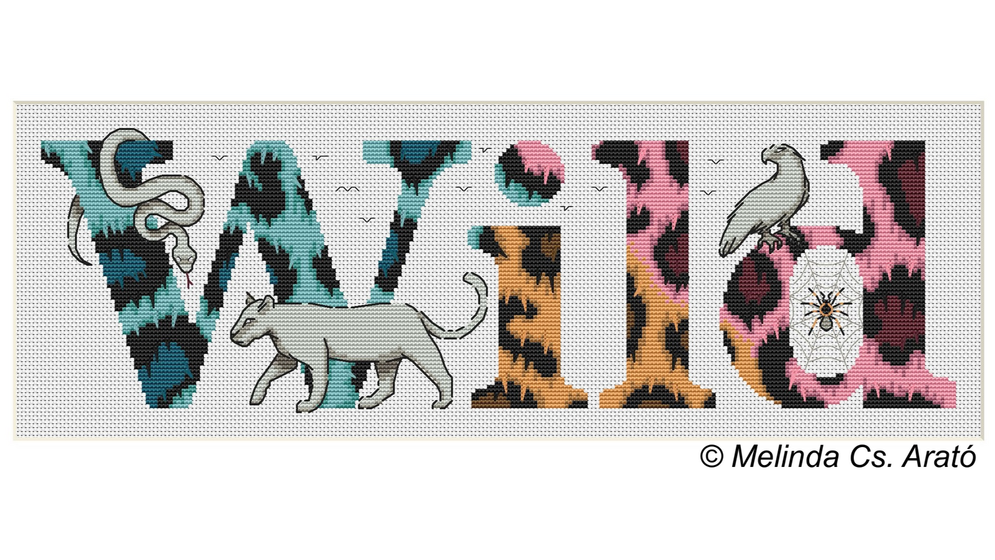 Wild Pillow Case cross stitch pattern 074