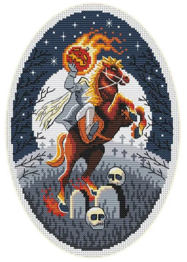 Headless Horseman cross stitch pattern instant pdf download 034