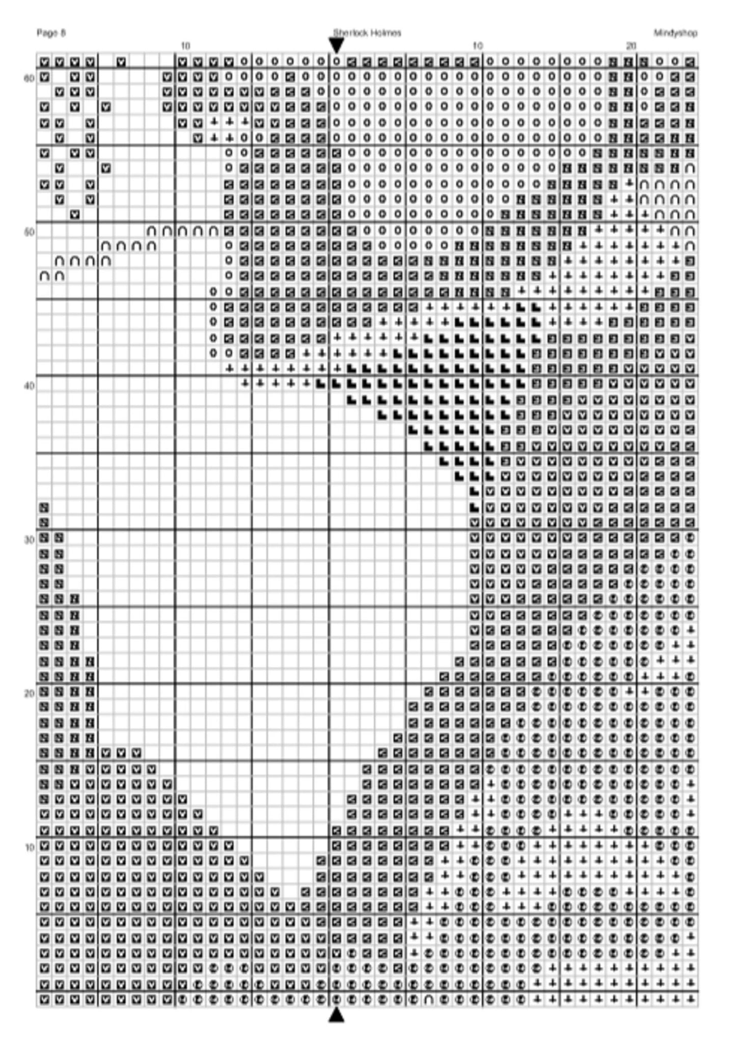 Sherlock Holmes cross stitch patterns, instant download 032