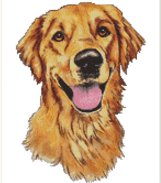 Golden Retriever cross stitch pattern  035