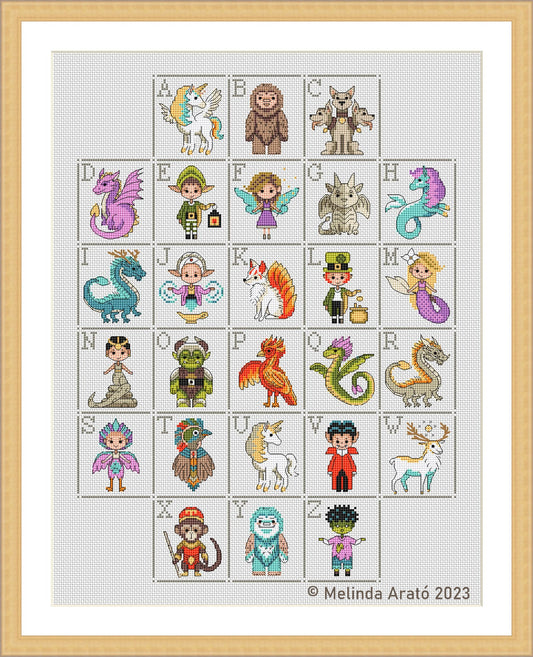 Legendary Creatures cross stitch design instant download 027