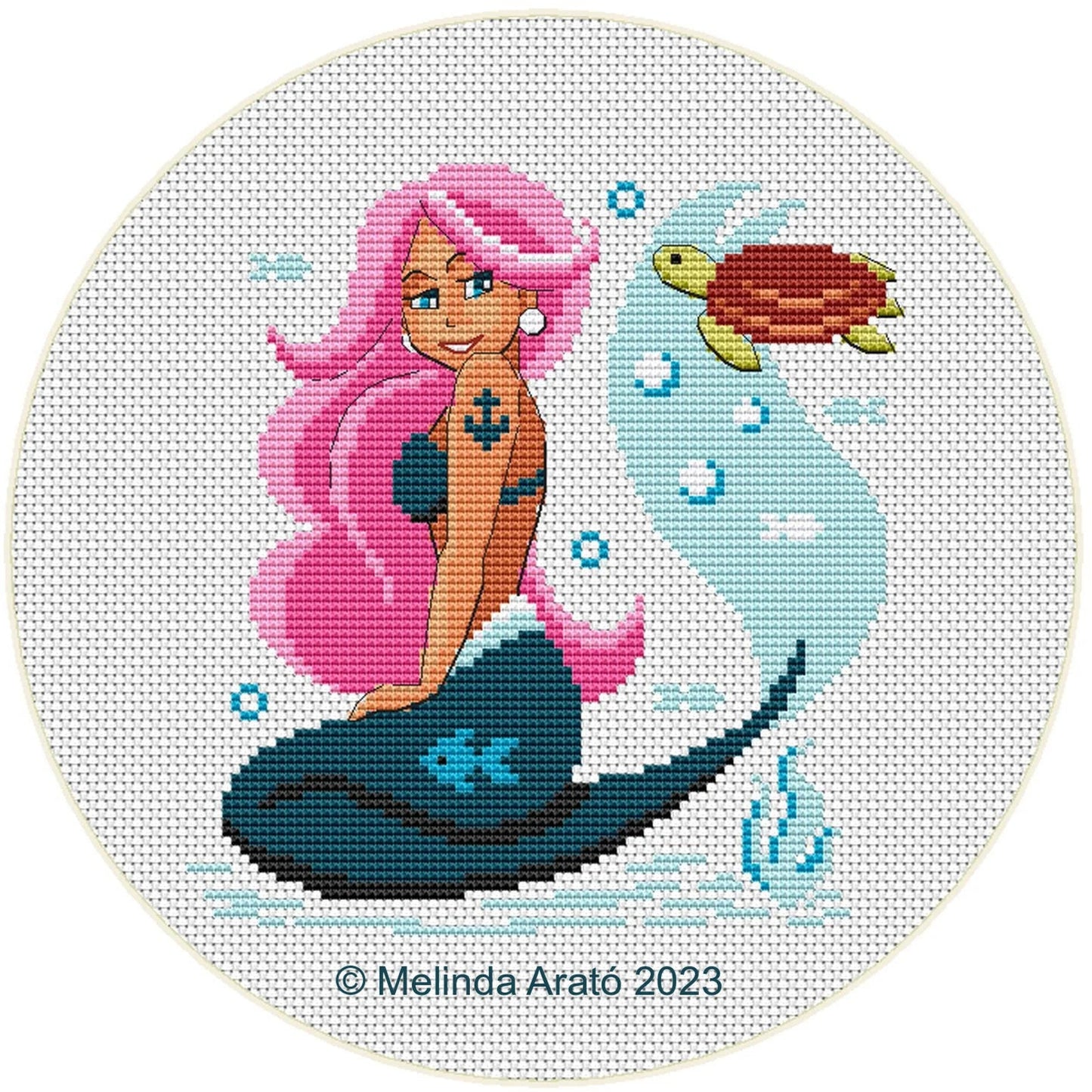 Mermaid hoop design 064