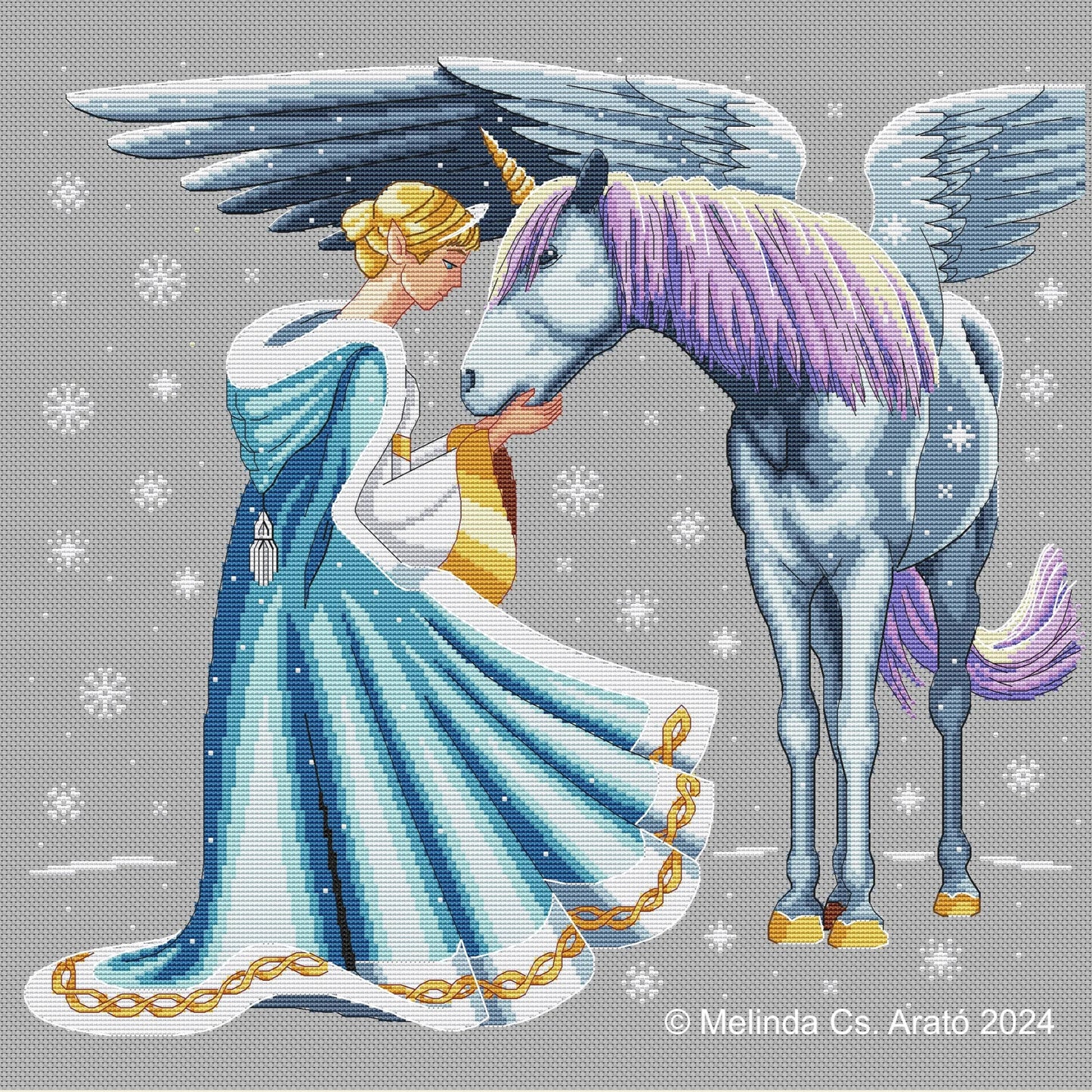 Blue Fairy Queen cross stitch pattern 066