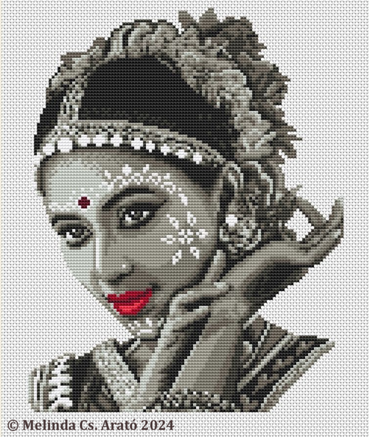 Portrait of a Gotipua Dancer Pattern 068