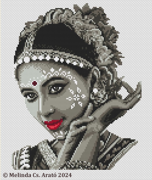 Portrait of a Gotipua Dancer Pattern 068